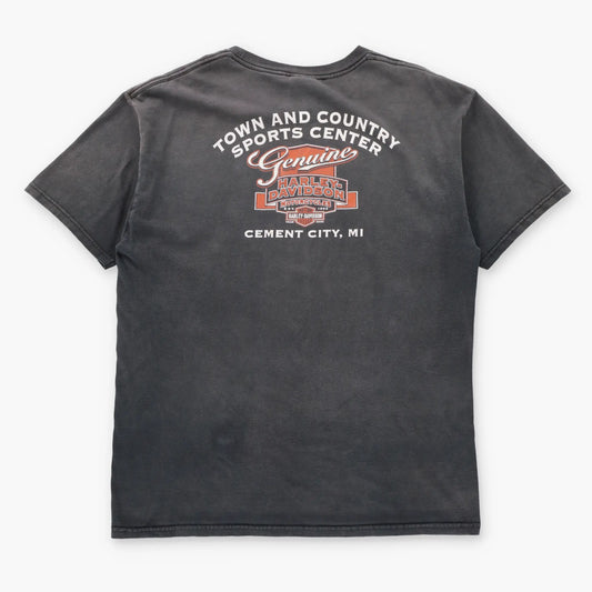 Vintage HARLEY DAVIDSON "Passion Freedom Tradition" Cement City Michigan Faded Tee (L) ***COCO Vintage Sole Melbourne