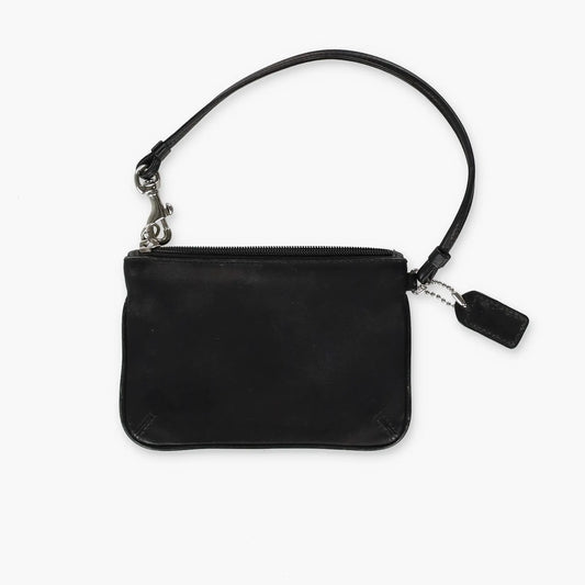COACH Black Smooth Leather Wristlet Purse Bag Vintage Sole Melbourne