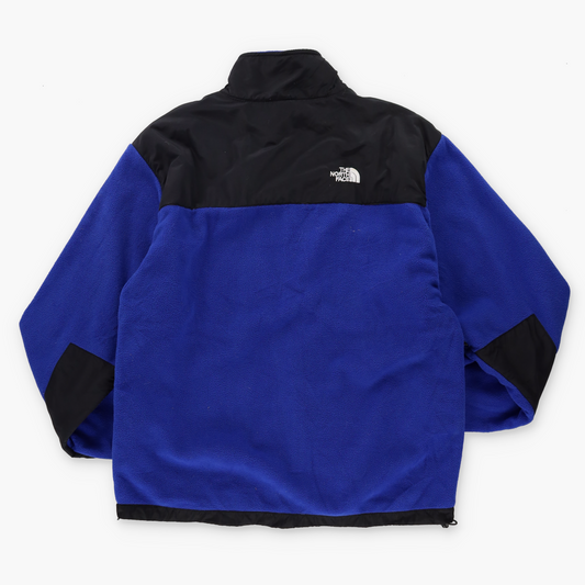 THE NORTH FACE Embroidered Logo Blue & Black Fleece Zip Up Jacket (XXL)