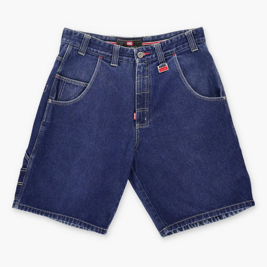 Vintage ECKO UNLTD Y2K Red & Blue Jorts Embroidered Jean Shorts (34)