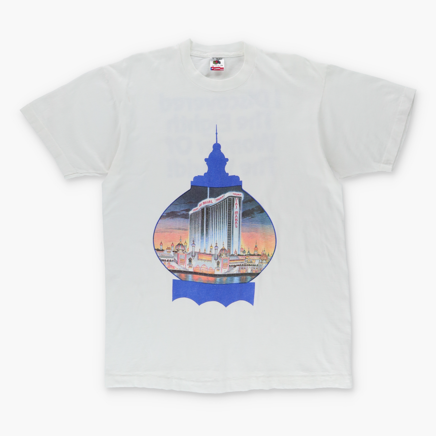 Vintage Trump Taj Mahal Destination White USA Made Single Stitch Tee (L)