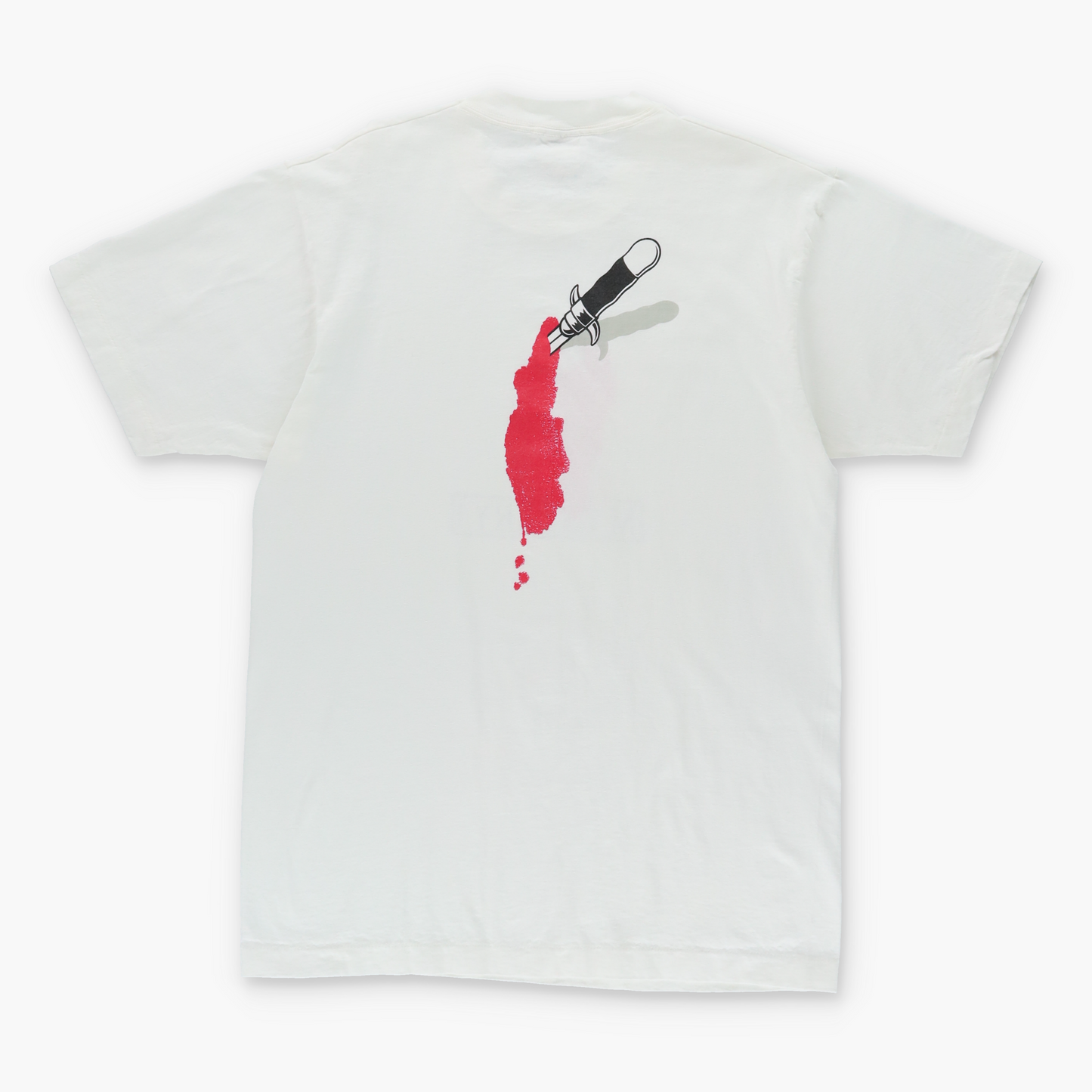Vintage 'Mystery!' TV Promo Edward Gorey Knife Backstab Single Stitch T-Shirt (L)