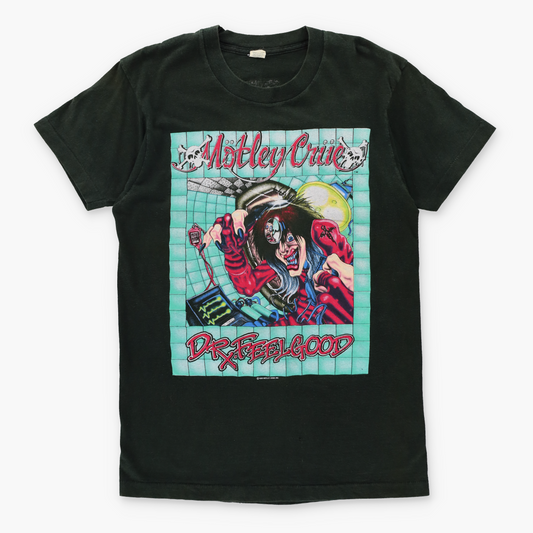 Motley Crue Vintage 1989 USA Made 'Dr. Feelgood' Single Stitch Slim Fit Band Tee (M)