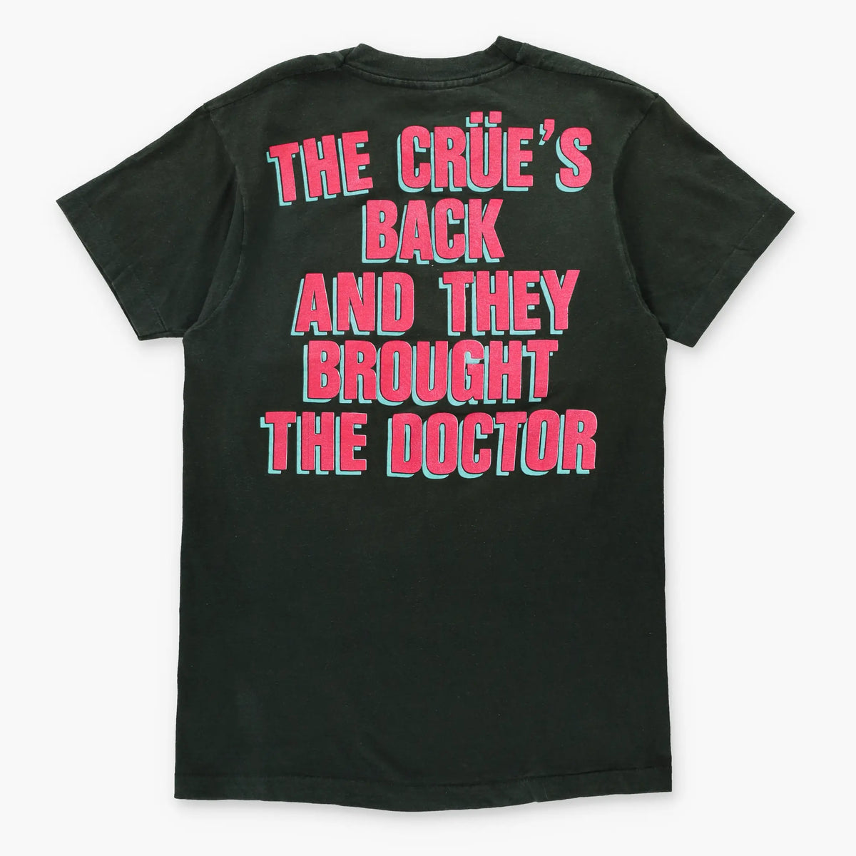 Motley Crue Vintage 1989 USA Made 'Dr. Feelgood' Single Stitch Slim Fit Band Tee (M) - Vintage Sole Melbourne