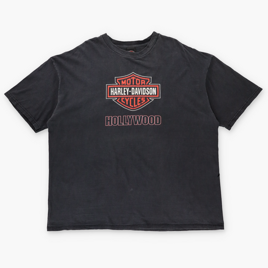 HARLEY DAVIDSON Hollywood Art Deco Graphic Double Sided TShirt USA Made (XXXL)