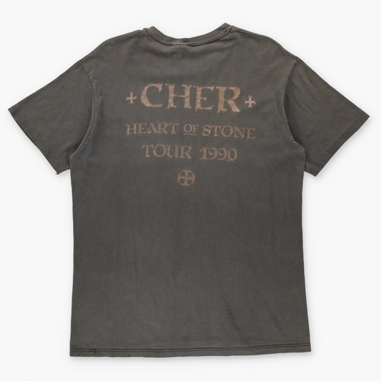 Vintage Cher 'Heart Of Stone' Tour 1990 USA Made Double Sided HANES T-Shirt (L)