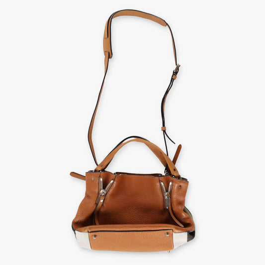 Vintage BURBERRY Leather & House Check Canvas Maidstone Peek Bag Bag Vintage Sole Melbourne