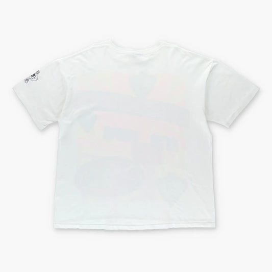 1993 OCEAN PACIFIC 'Funky Wave Action' Fluro Vintage Single Stitch Surf T-Shirt (XL-XXL) Vintage Sole Melbourne