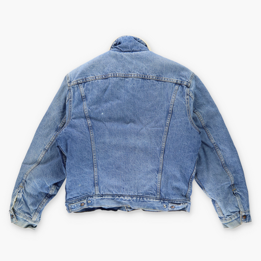LEVI'S Light Wash Denim USA Made Sherpa Trucker Jacket (M)