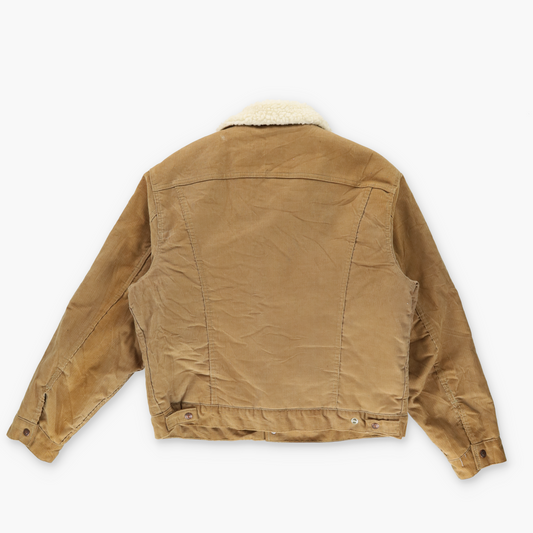 LEVI'S 80s Corduroy Sherpa Lined Tan Brown USA Made Jacket (M)