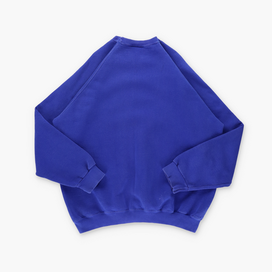 ADIDAS Blue & White Embroidered Logo USA Made Sweatshirt (M-L)