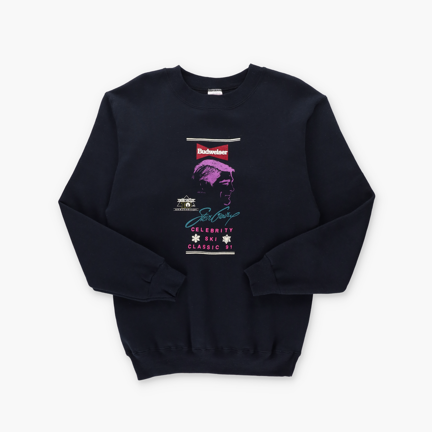 "Celebrity Ski Classic 91" Budweiser Black Sweatshirt USA Made (M)