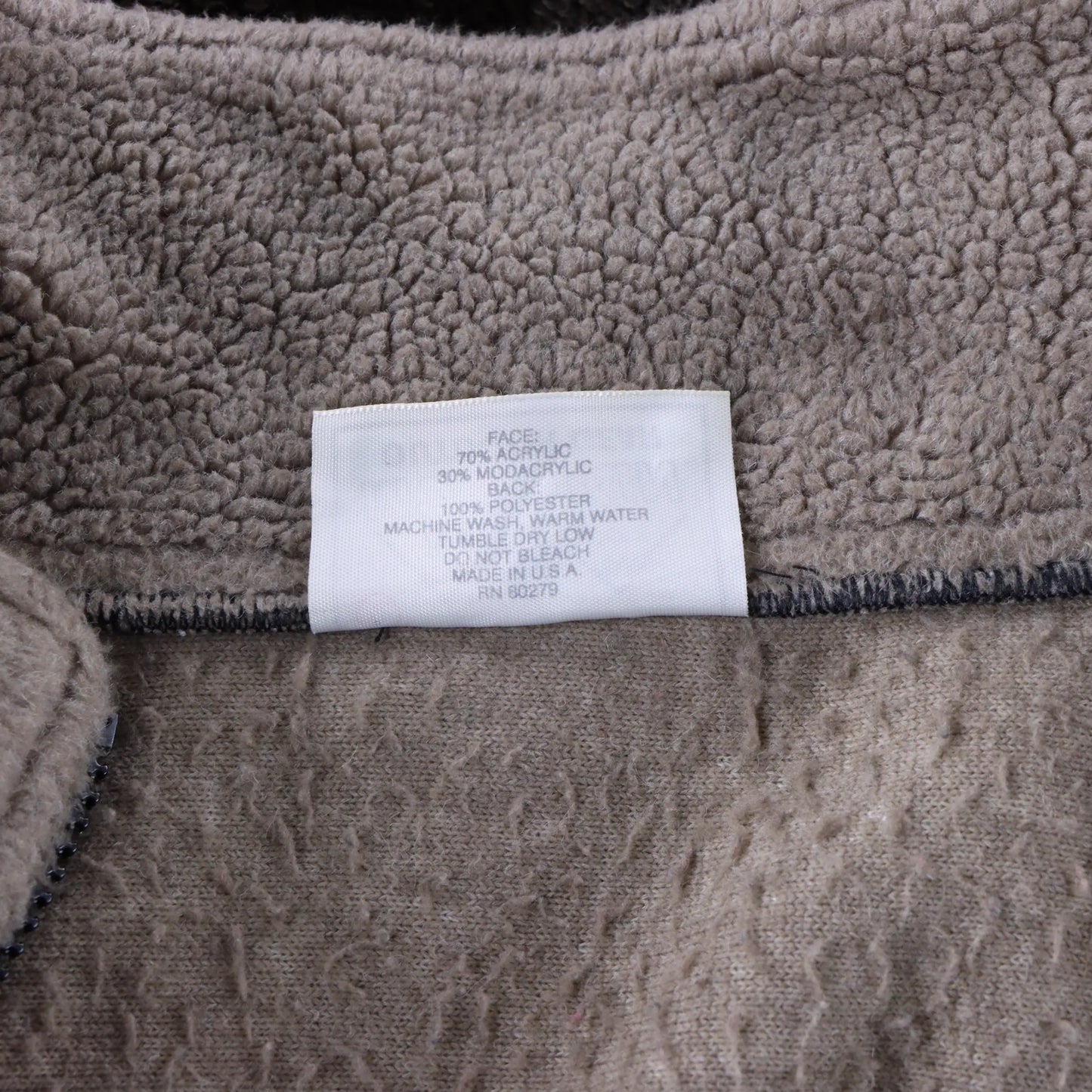 BLACK MOUNTAIN Bear Tracks USA Made Beige & Brown Fleece Jacket (XL) Vintage Sole Melbourne