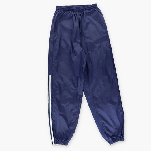 ADIDAS 3 Stripe Embroidered Logo Cuffed Navy Track Pants (S-M) - Vintage Sole Melbourne