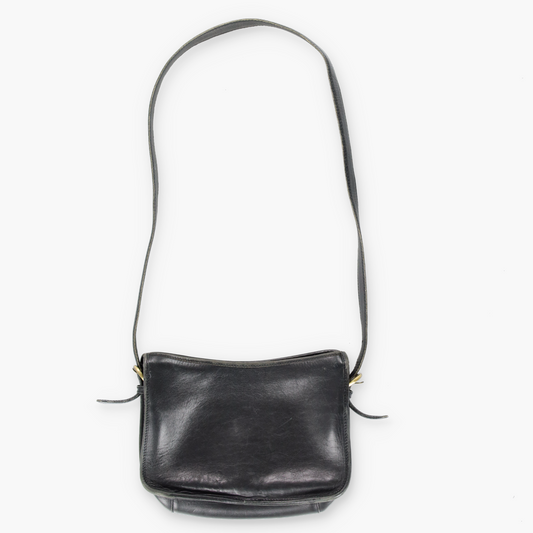 REPLICA Coach Korea Made Black Leather Satchel Bag