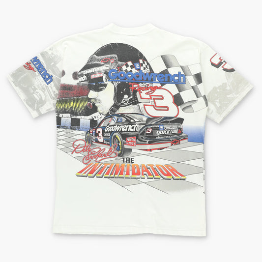 Dale Earnhardt 1995 "The Intimidator" All Over Print T-Shirt USA Made (L) Vintage Sole Melbourne