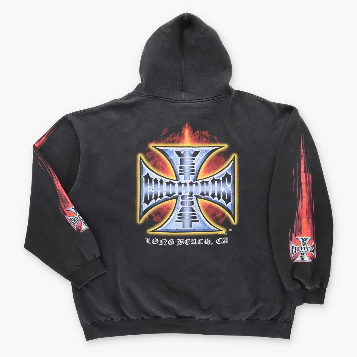 Vintage WEST COAST CHOPPERS Long Beach California Y2K Hoodie Sweatshirt (XL) Vintage Sole Melbourne