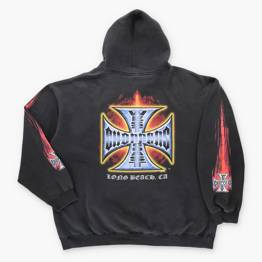 Vintage WEST COAST CHOPPERS Long Beach California Y2K Hoodie Sweatshirt (XL) Vintage Sole Melbourne
