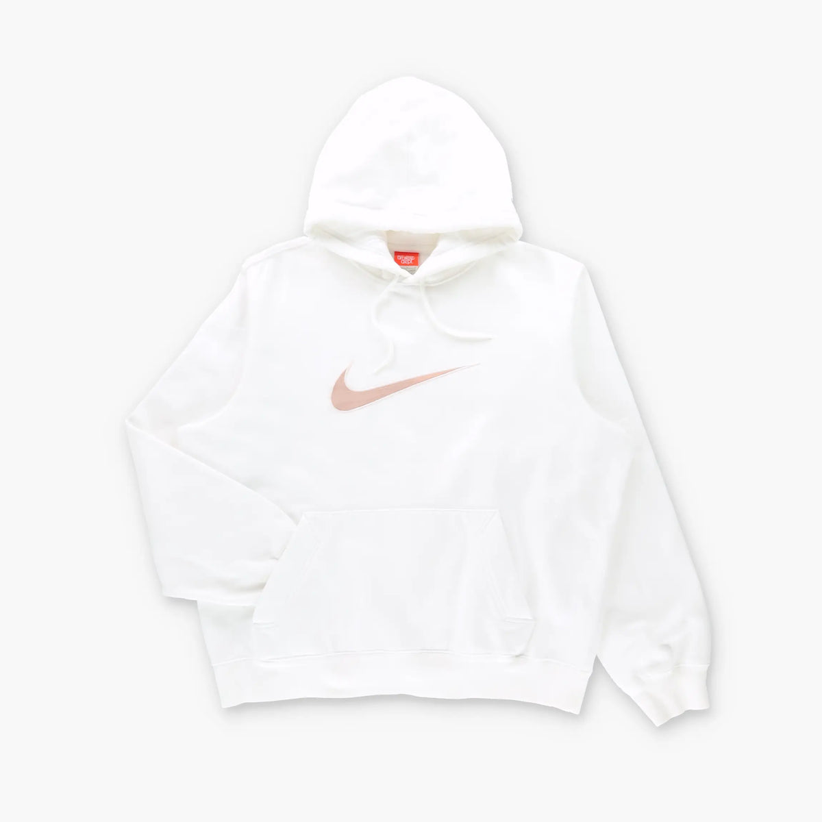NIKE The Athletic Dept. Light Pink & White Embroidered Logo Hoodie Sweatshirt (Women's L) Vintage Sole Melbourne
