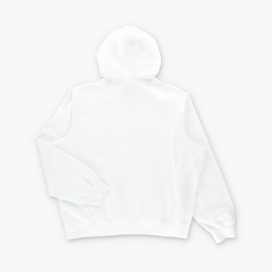 NIKE The Athletic Dept. Light Pink & White Embroidered Logo Hoodie Sweatshirt (Women's L)