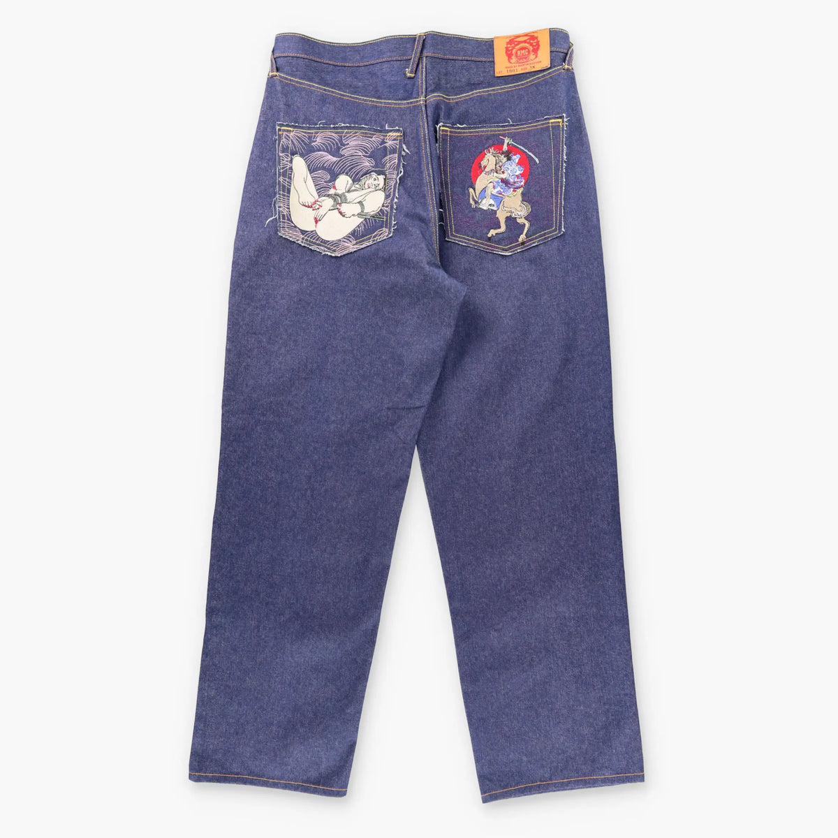 Vintage RMC Red Monkey Lot 1001 Embroidered Hentai Bondage & Samurai Y2K Jeans (38) ***COCO Vintage Sole Melbourne