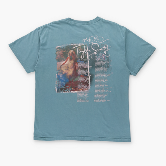 Taylor Swift Debut Album 2007 Tour Light Teal GILDAN T-Shirt (L)