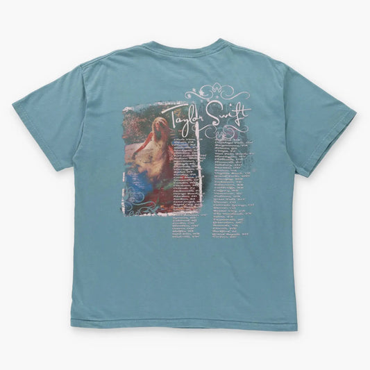 Taylor Swift Debut Album 2007 Tour Light Teal GILDAN T-Shirt (L) Vintage Sole Melbourne