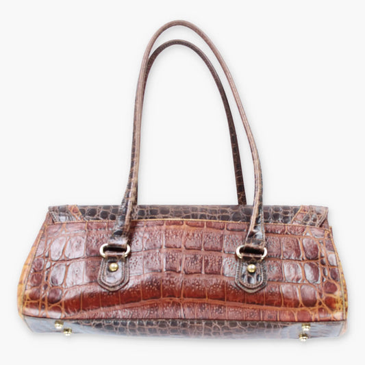 Vintage BRAHMIN Croc Tassel Brown Leather Bag *Aubs Vintage Sole Melbourne