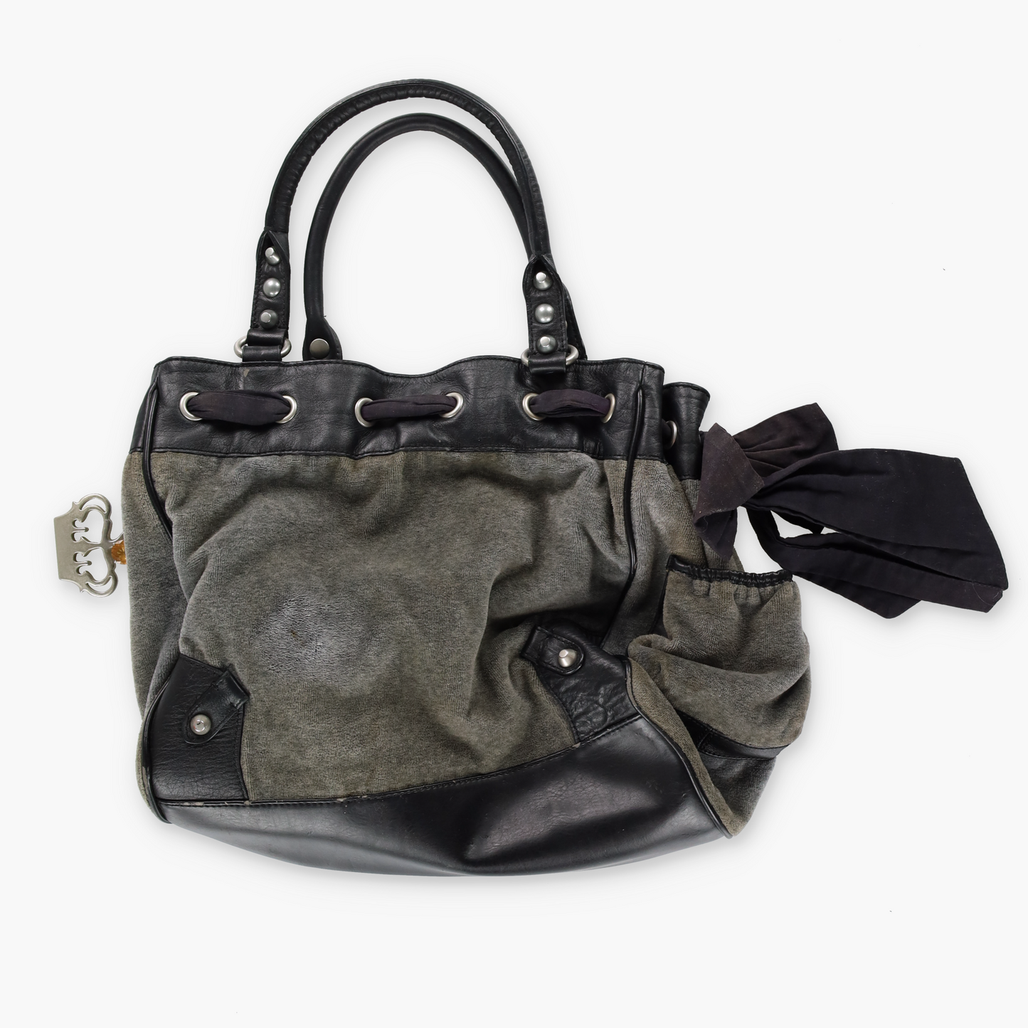 JUICY COUTURE Y2K 'Daydreamer' Pink Scottie Velour Charm Bag