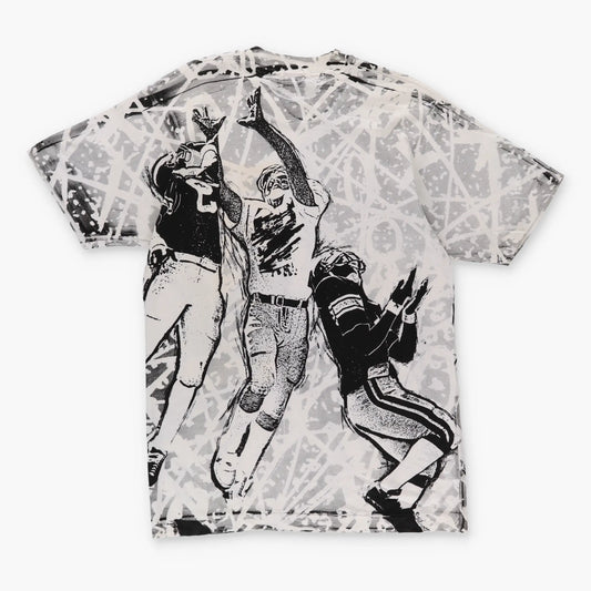 Vintage HOOTERS Football All Over Print Single Stitch Tee (M-L) - Vintage Sole Melbourne