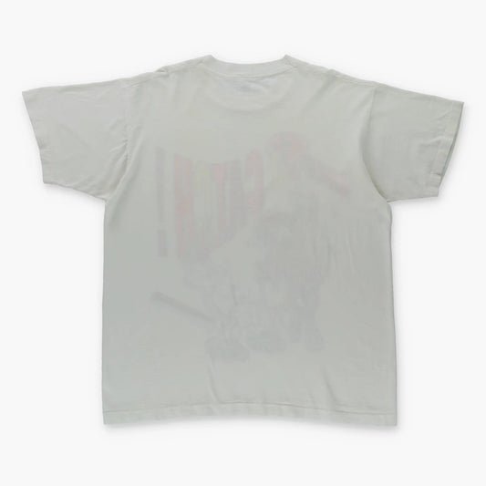 1993 LOONEY TUNES 'Good Catch!' Bugs Bunny Taz USA Made Baseball White Tee (XL) - Vintage Sole Melbourne