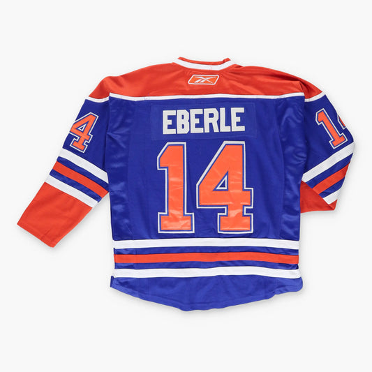Vintage OILERS #14 Eberle Embroidered NHL Canada Made Ice Hockey Jersey (XXL)