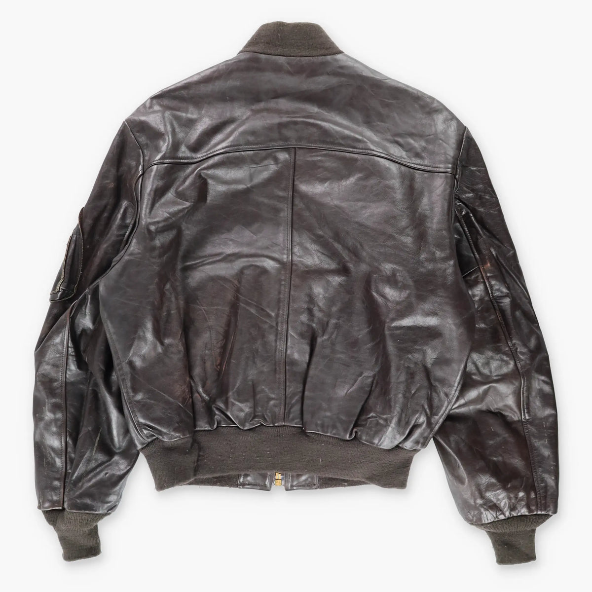 Vintage Schott MA-1 Military USA Made Leather Bomber Jacket (L) Vintage Sole Melbourne