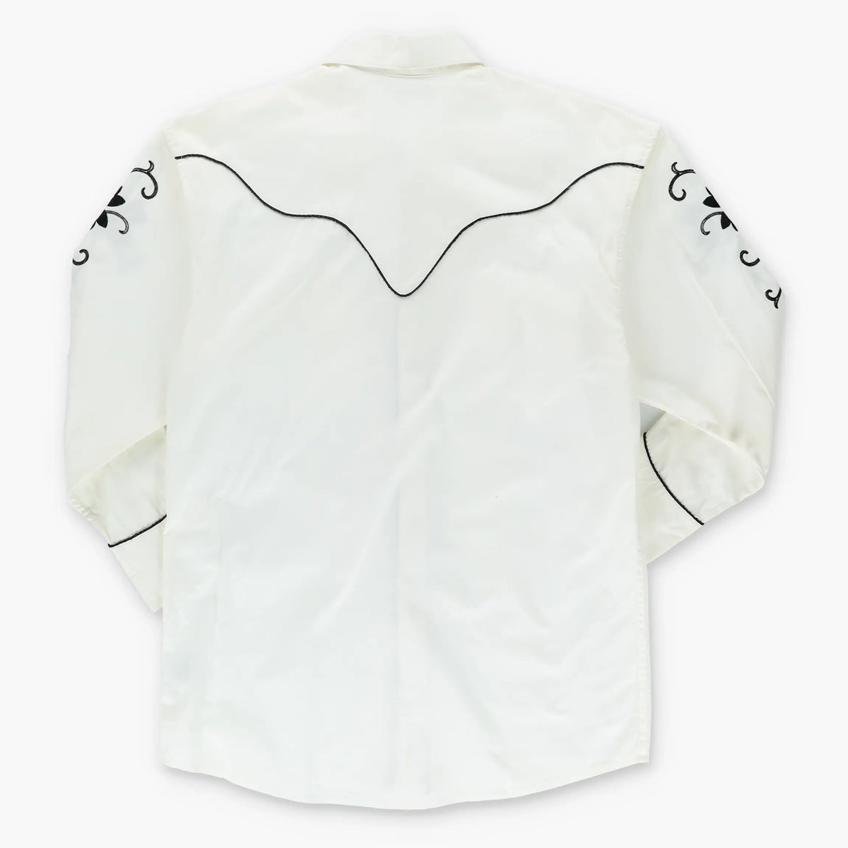 Vintage PANHANDLE Embroidered Floral White & Black Long Sleeve Western Shirt (S) Vintage Sole Melbourne