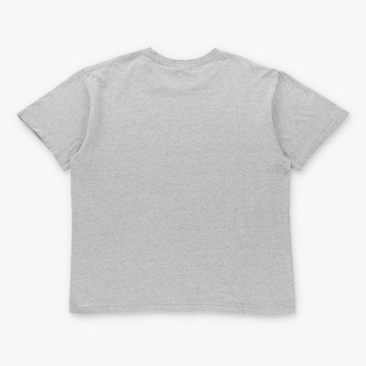 Vintage NIKE Heather Grey & Black Embroidered Logo Tee (M-L) Vintage Sole Melbourne