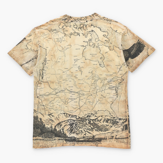 Vintage American Heritage "South Dakota Style" Map All Over Print Single Stitch Tee USA Made (L) Vintage Sole Melbourne