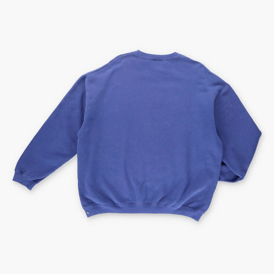 Vintage ADIDAS Navy Collar Embroidered Logo Retro USA Made Navy Sweatshirt (L-XL) Vintage Sole Melbourne