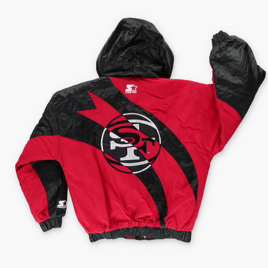 NFL San Francisco 49ers STARTER Embroidered Korean Made Windbreaker Jacket (M-L)