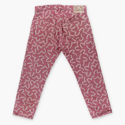EVISU Lot 5500 All Over Logo Pink Japan Made Jeans (34) Vintage Sole Melbourne