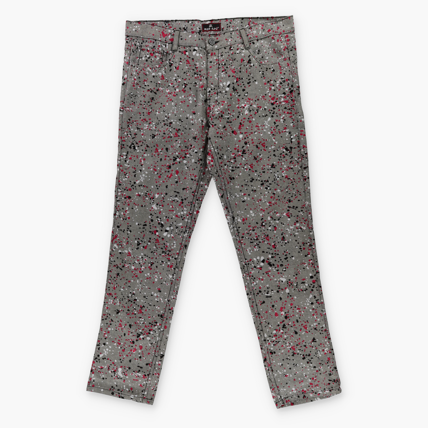 RED APE Paint Splatter Grunge Black & White Pinstripe Jeans (38)