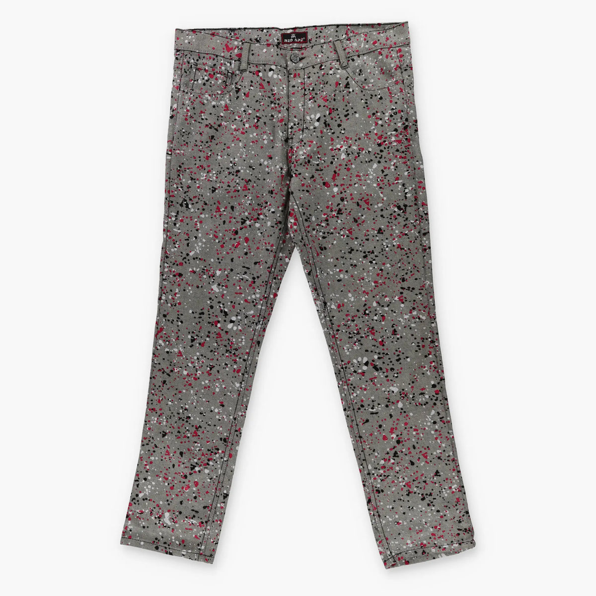 RED APE Paint Splatter Grunge Black & White Pinstripe Jeans (38) Vintage Sole Melbourne