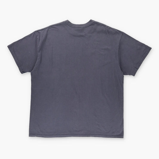 NIKE 90s Embroidered Swoosh Logo Grey & Silver Tee (XXL) - Vintage Sole Melbourne