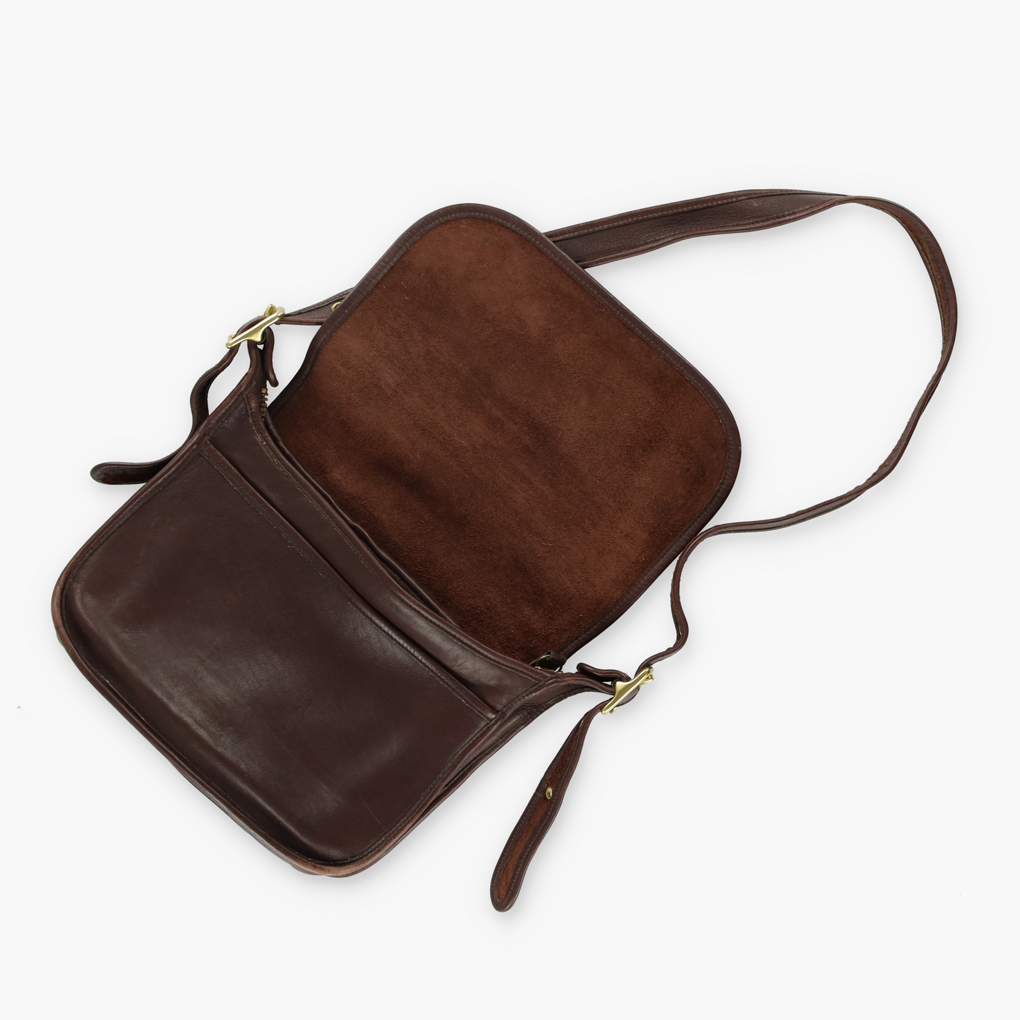 Vintage COACH 'Patricia' 9951 Mahogany Leather Flap Bag USA Made