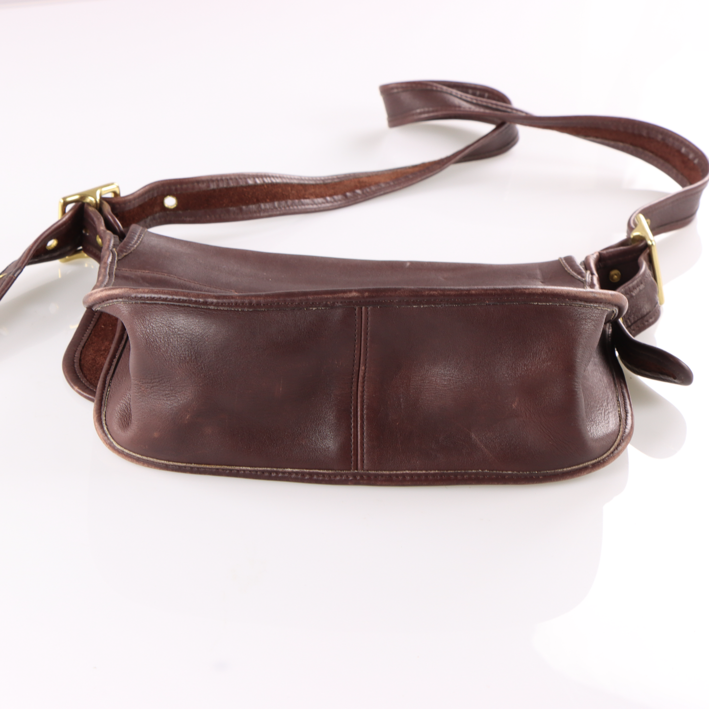 Vintage COACH 'Patricia' 9951 Mahogany Leather Flap Bag USA Made