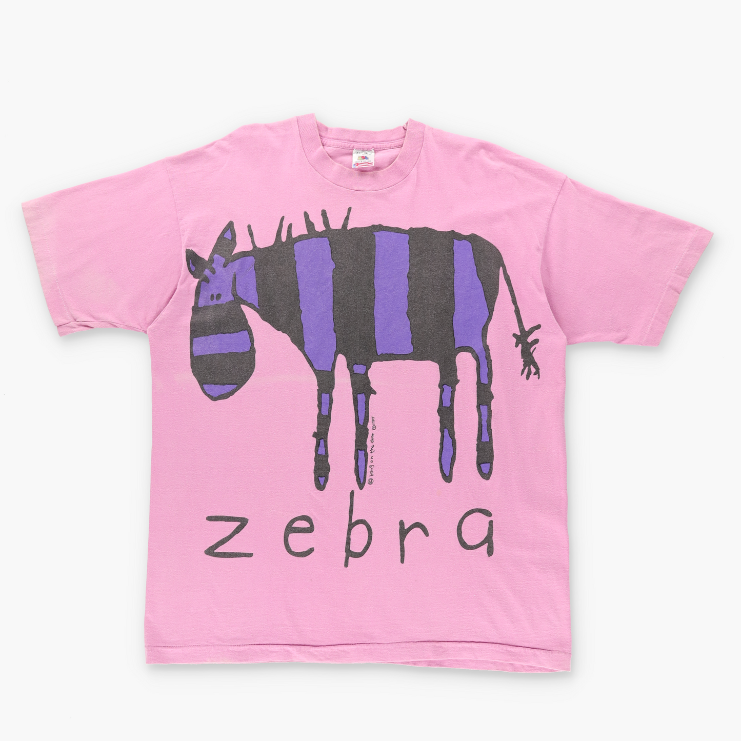 1994 Zebra "Bang On The Door" Pink USA Made Tee (XL)