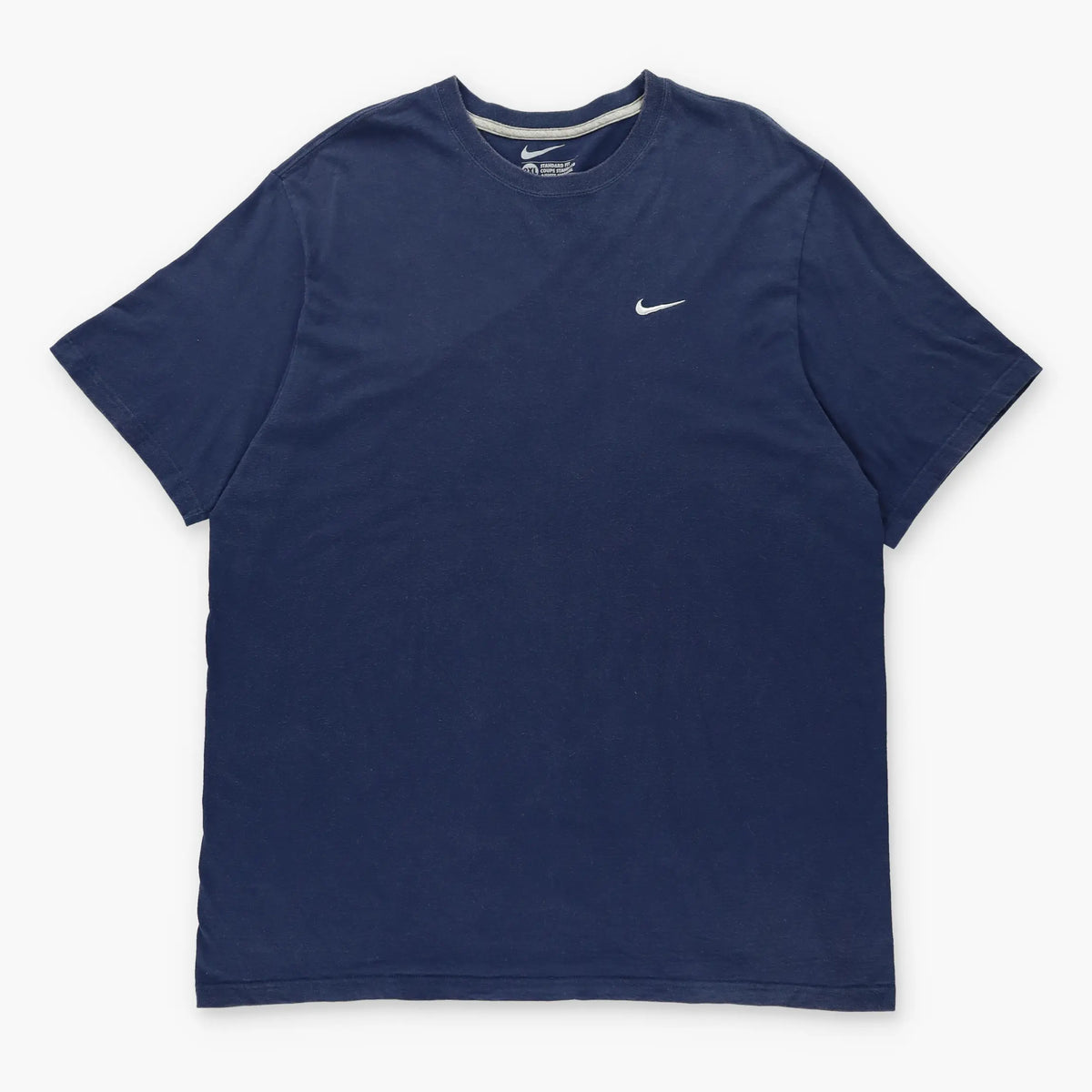 NIKE Standard Fit Navy & White Embroidered Logo Tee (XXL) Vintage Sole Melbourne