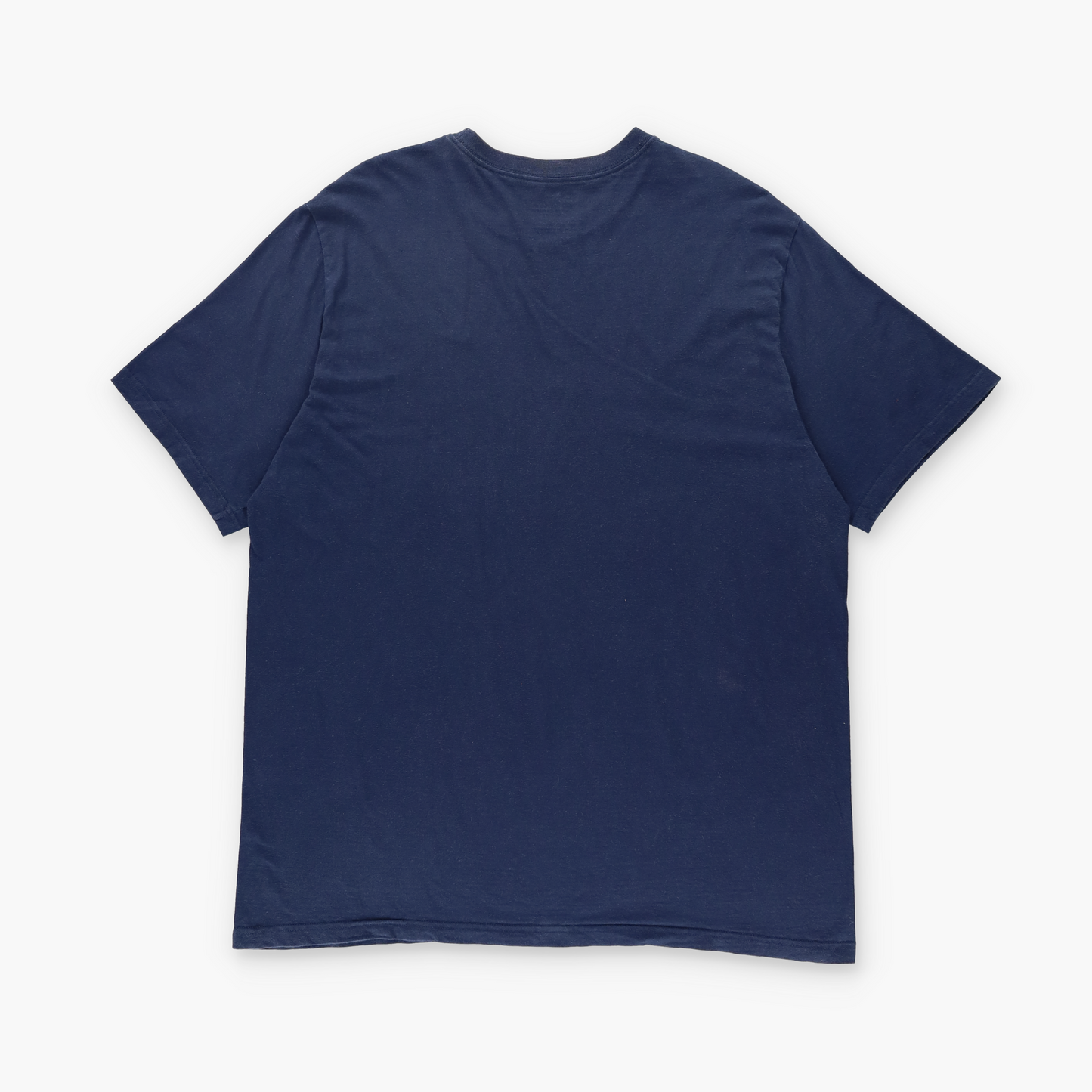 NIKE Standard Fit Navy & White Embroidered Logo Tee (XXL)