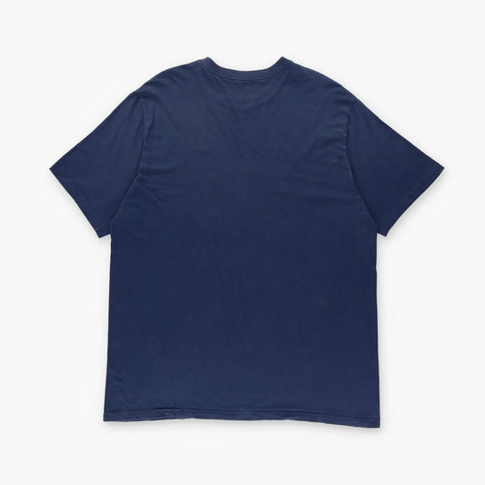 NIKE Standard Fit Navy & White Embroidered Logo Tee (XXL) Vintage Sole Melbourne
