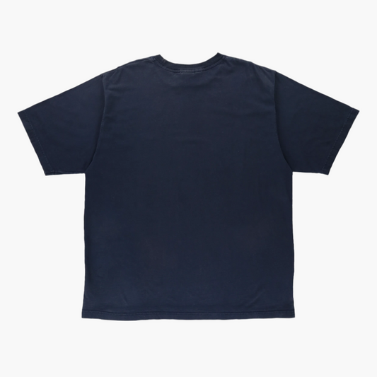 NIKE Navy Embroidered Swoosh Logo Tee Made In Greece (XL-XXL)