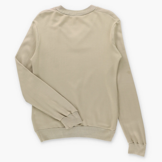 Vintage 80's ADIDAS Tan Embroidered Trefoil Logo V-Neck Sweatshirt (S) ***COCO Vintage Sole Melbourne